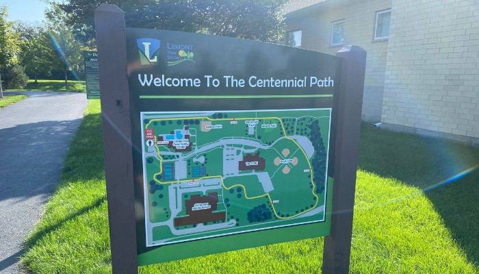 Lemont Centennial Path Sign